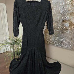Vintage Simon Chang - Lace High-Low Dress